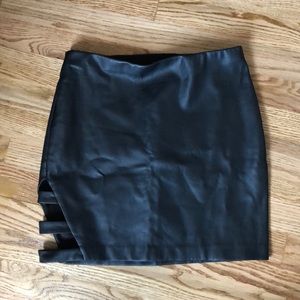 faux leather skirt